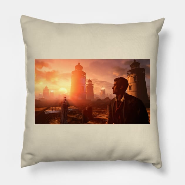 Booker Dewitt End game - Bioshock Infinite Pillow by gruntcooker