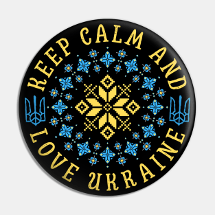 Keep Calm and love Ukraine Pin