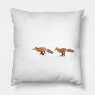 Running Foxes - Red Fox Pillow