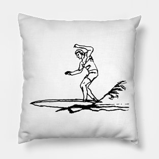 Surfer Sketch Pillow