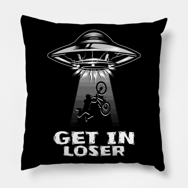 Get in Loser BMX Pillow by JETBLACK369