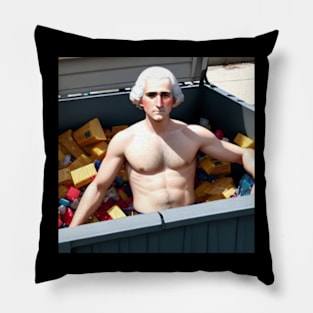 Shirtless Washington In A Dumpster Pillow