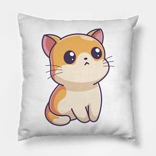 Cute kitten looking up Pillow