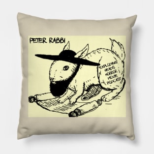 Peter Rabbi Exploding Heads Horror Design Pillow