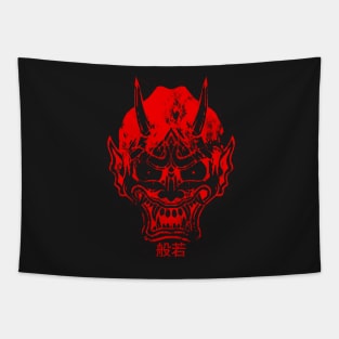 hannya mask red Tapestry