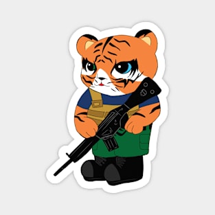 Airsofter tiger Magnet