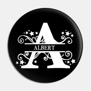 Albert Monogram Initial Letter A Pin