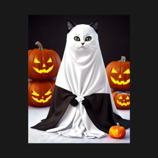 halloween cat - Modern digital art T-Shirt