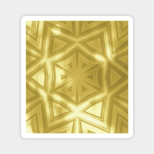 Elegant gold striped kaleidoscope with bokeh Magnet