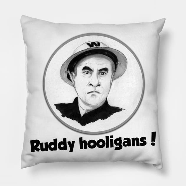 Ruddy hooligans! Dad's Army tee Pillow by pencilartist