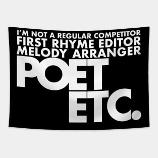 Poet Etc. (White Ink) Tapestry