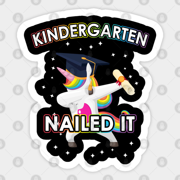 Dabbing Kindergarten Unicorn Graduation Class 2020 Nailed It