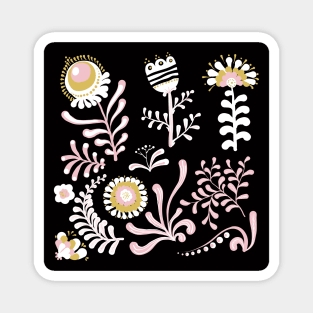 Elegance Seamless pattern with flowers Magnet