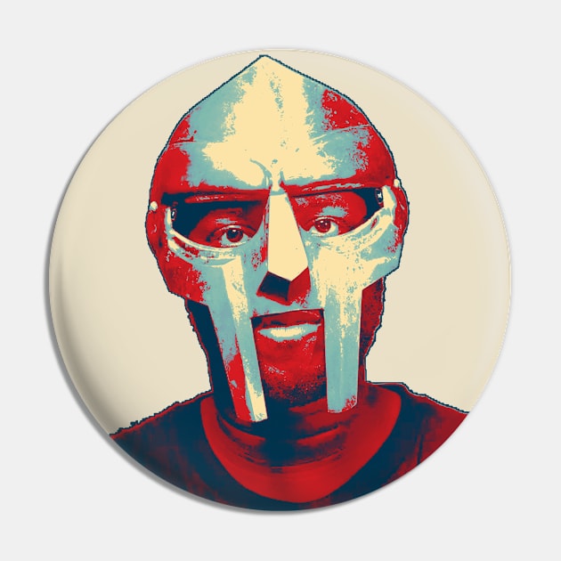 Pop Art MF Doom Pin by clownescape