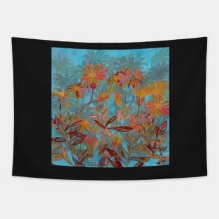 Fantasy Fall Flowers Tapestry