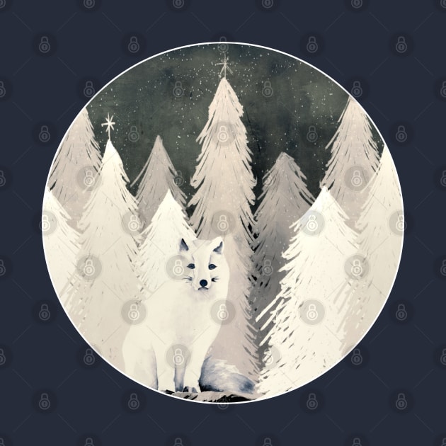 Arctic Wolf Sticker by Amanda Jane