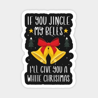 If You Jingle My Bells I'll Give You a White Christmas / Funny Ugly Sarcastic Holiday / Great Jingle Bells Christmas Couple Gift Magnet