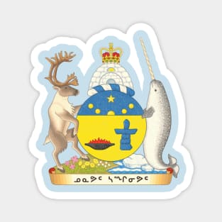 Vintage Distressed Coat of arms of Nunavut Canada Magnet