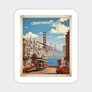 San Francisco California United States of America Tourism Vintage Magnet