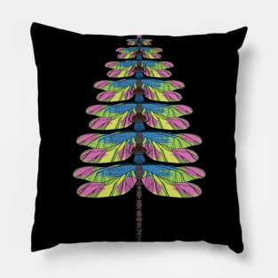 Dragonfly Christmas Tree, Merry Xmas Gift, Christmas insect Lover Pillow