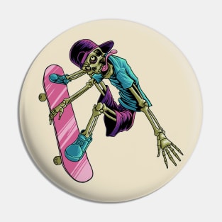 skull skate Pin