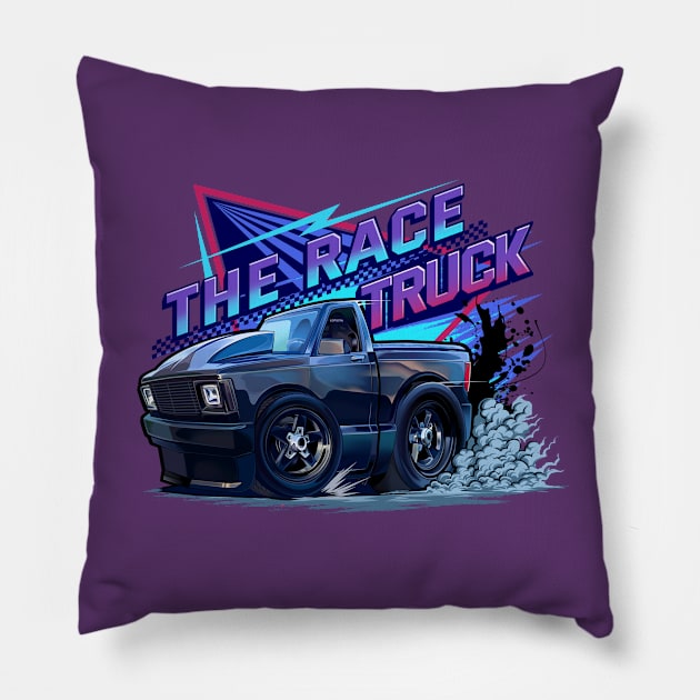 The Race Pick-up Monster Truck Pillow by Aiqkids Design