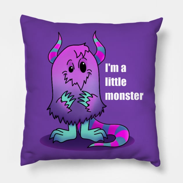 Little Monster Pillow by Redheadkls