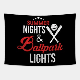 Summer Nights & Ballpark Lights Baseball Players Tapestry