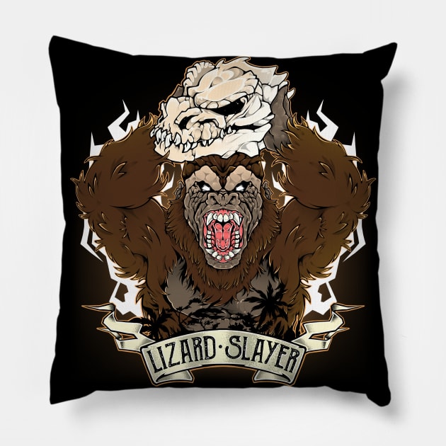 Lizard Slayer Pillow by Fearcheck