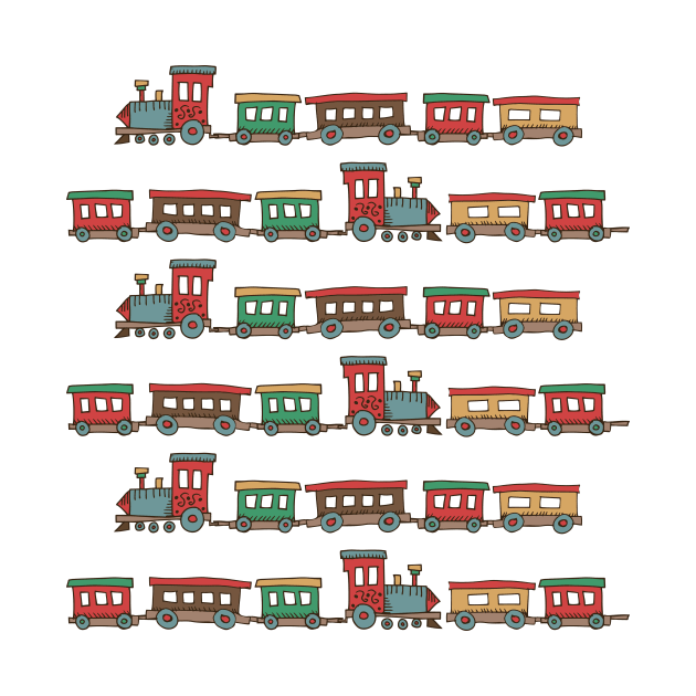 Cartoon Christmas Train by SWON Design