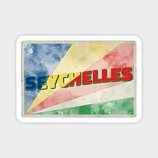 Seychelles Vintage style retro souvenir Magnet