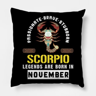 Zodiac Scorpio: Born In November Pillow