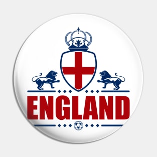 ENGLAND RED-BLUE LINEART | 2 SIDED Pin