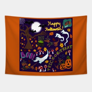 Diva Dachshund’s Halloween Tapestry