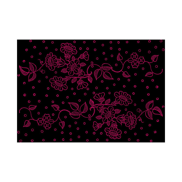 Black & Pink Floral Pattern by FloralPatterns