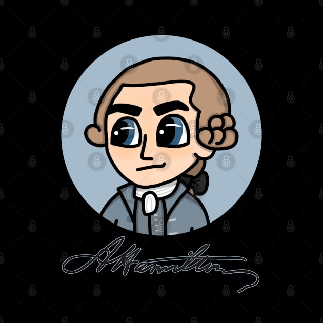 Chibi Alexander Hamilton - Patriot Portrait (Small Design) by Aeriskate