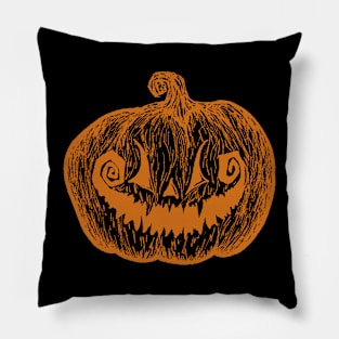 Gothic Jack-o-Lantern (Orange) Pillow