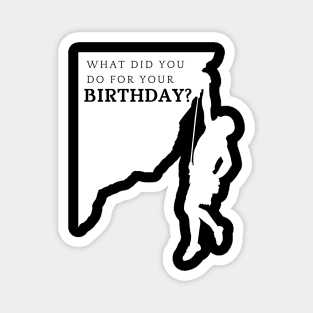 Bouldering Birthday Party Magnet