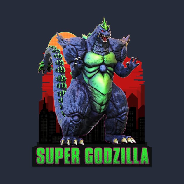 Retro Super Godzilla by Digiwip