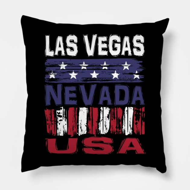 Las Vegas Nevada USA T-Shirt Pillow by Nerd_art