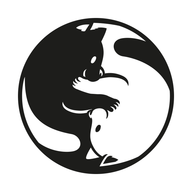 Yin Yang Cat Tao by Tobe Fonseca by Tobe_Fonseca