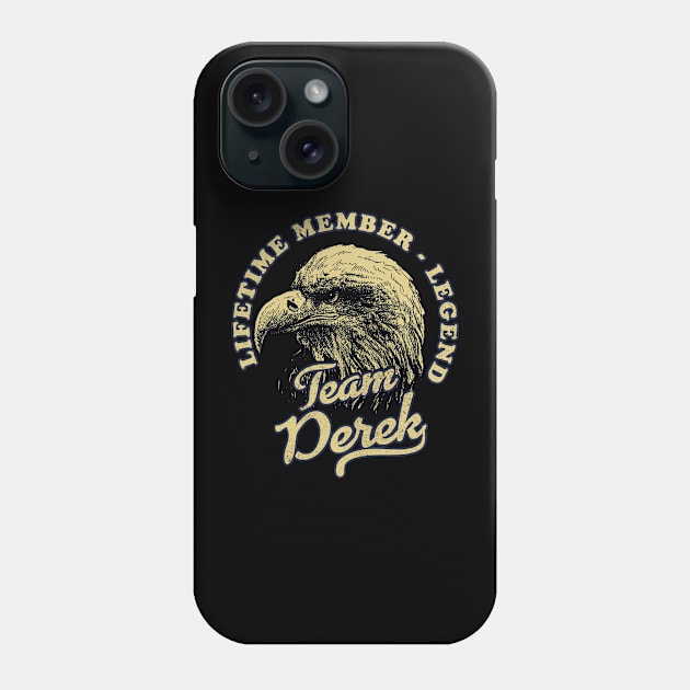 Derek Name - Lifetime Member Legend - Eagle Phone Case by Stacy Peters Art