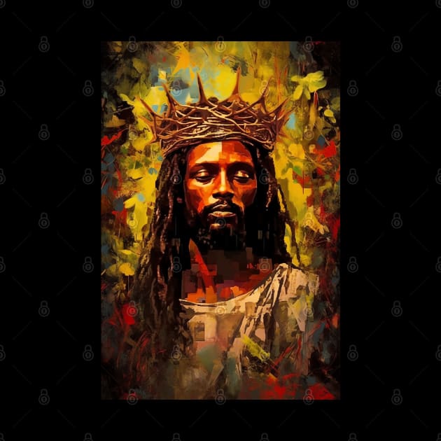 African American Art Black Jesus Christ by AI Art Originals