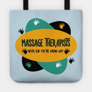 Massage Therapists Hands Rub Colorful Tote