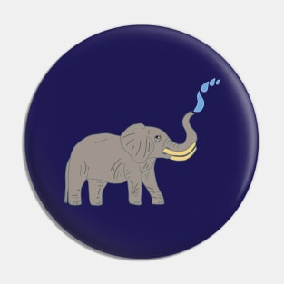 Elephant Water Splash Pin