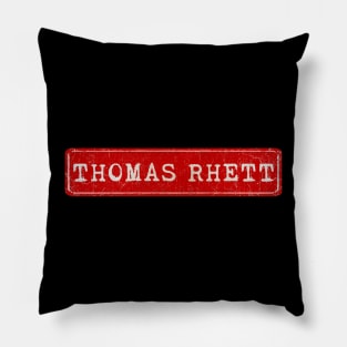 vintage retro plate Thomas Rhett Pillow