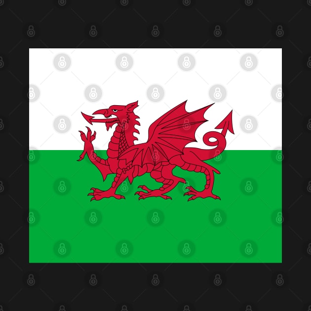 Wales (Cymru) - The Welsh Dragon Flag - Plain and Simple by SolarCross