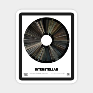 minimal_Interstellar Warp Barcode Movie Magnet