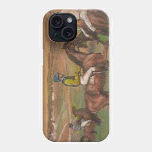 Race Horses by Edgar Degas Phone Case
