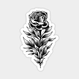 A leafy rose Magnet